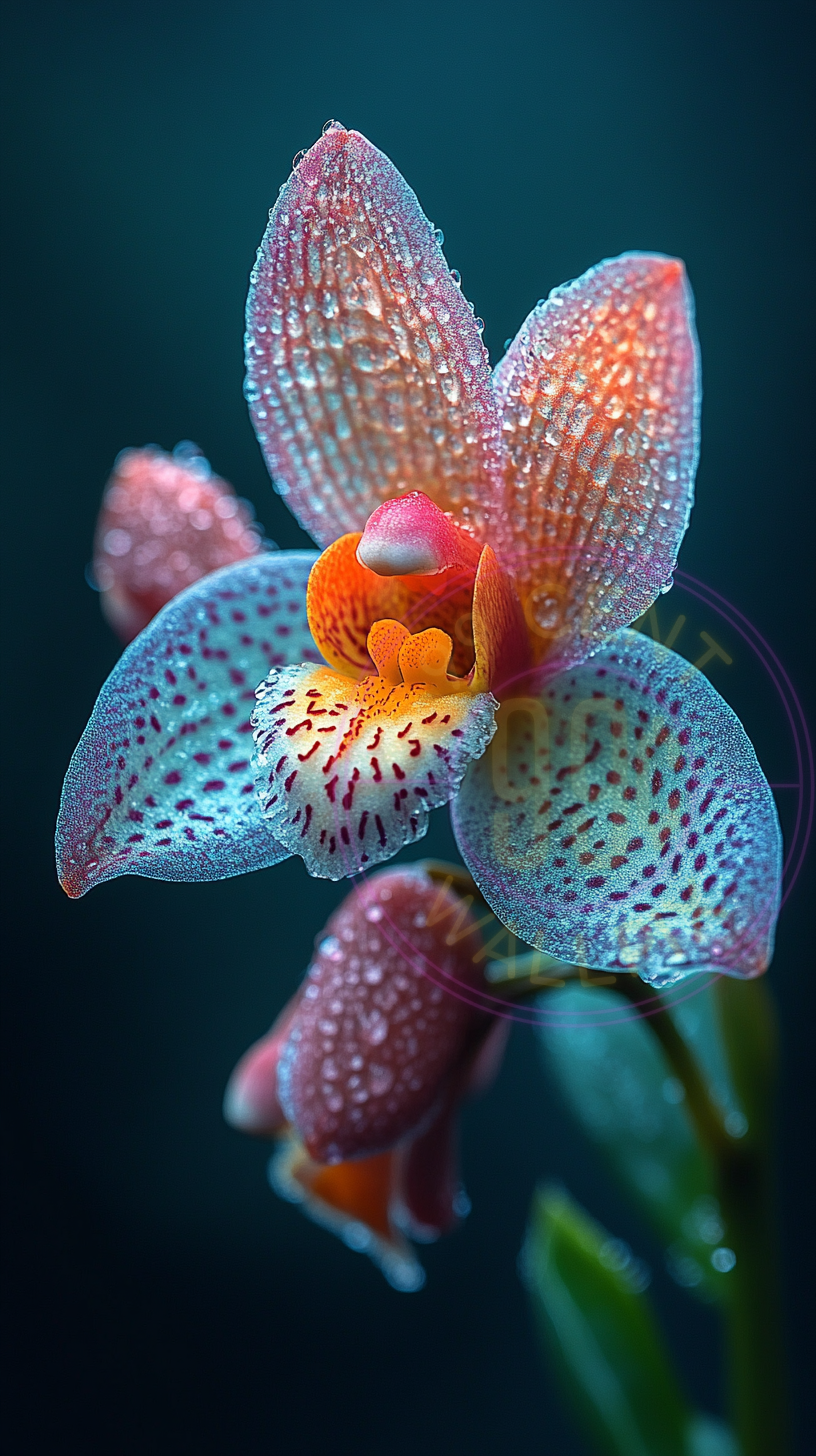 A picture of an orchid for a phone wallpaper.