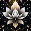 A motif of a lotus for a phone wallpaper.