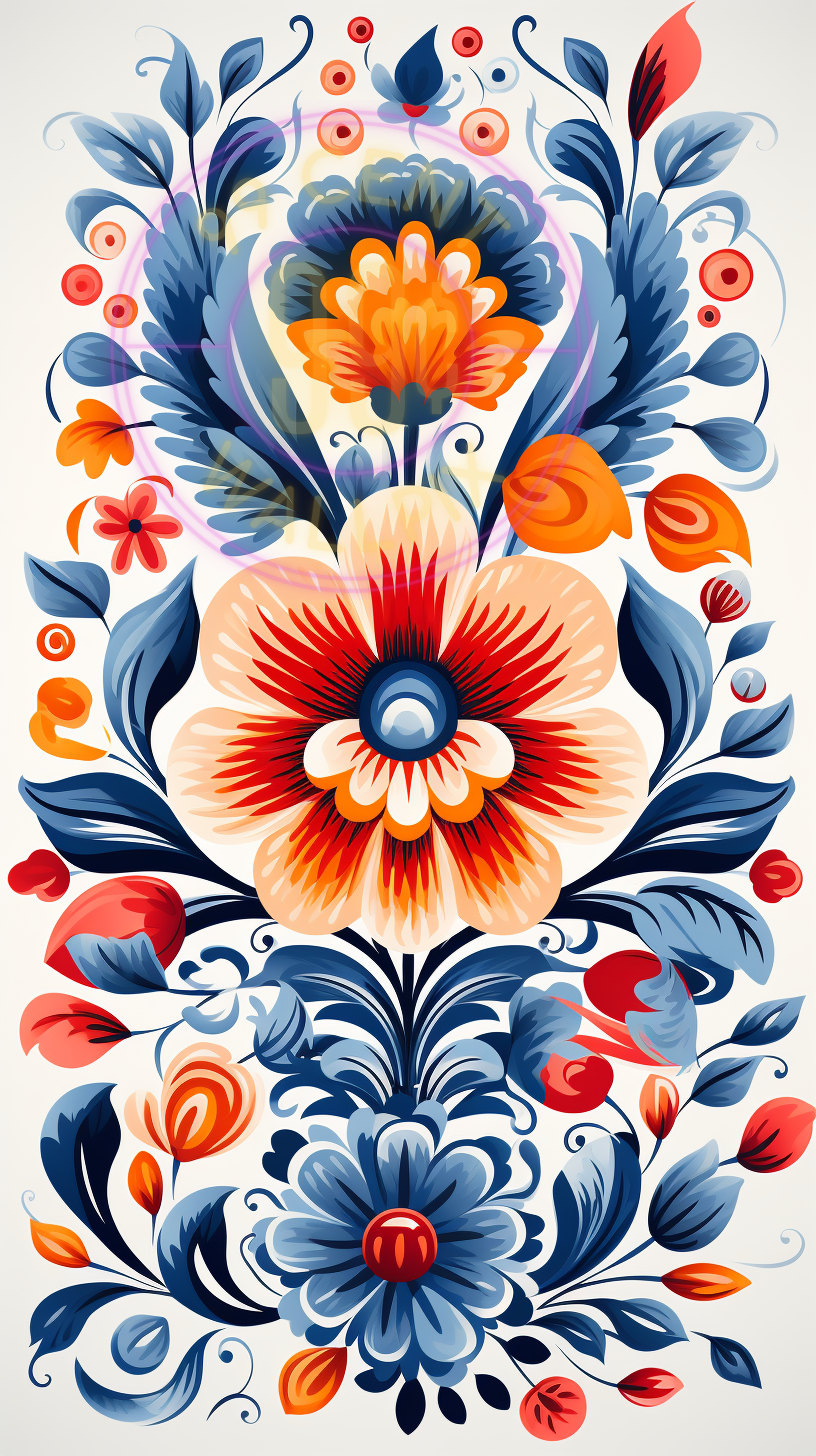 An Asian pastel mandala for a phone wallpaper.