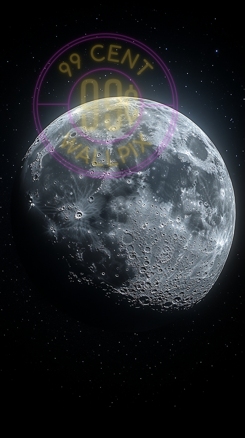 A picture of the moon for a phone wallpaper.