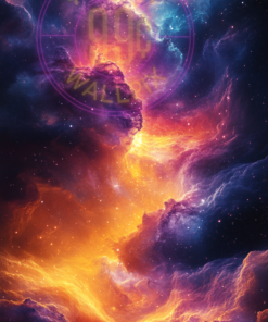 A look at a cosmic nebula for a phone wallpaper.
