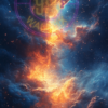 A look at a cosmic nebula for a phone wallpaper.