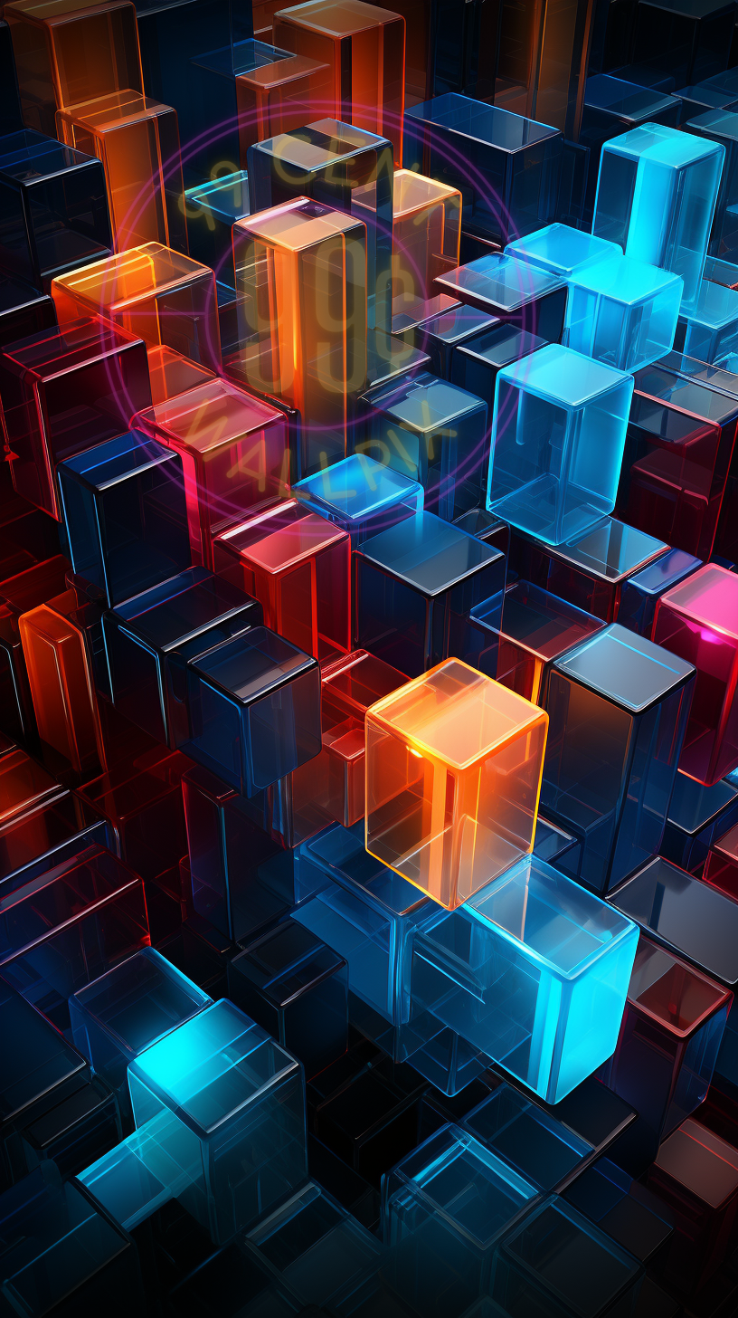 Envision of a digital wireframe for a phone wallpaper.