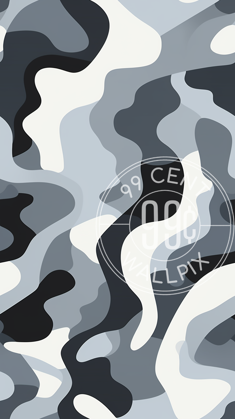 Phone Wallpaper of snow pattern camouflage