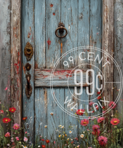 An image of a weathered door for a phone wallpaper
