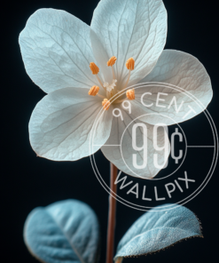 An image of a moonlit Jasmine against a black background for a phone wallpaper.