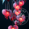 An image of bleeding hearts against a black background for a phone wallpaper.