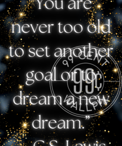 Inspirational Phone Wallpaper of a C.S. Lewis quote about never being too old to achieve dreams or goals