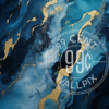 Phone Wallpaper of a blue marble pattern