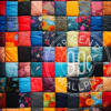 Phone Wallpaper of a colorful quilt pattern