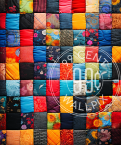 Phone Wallpaper of a colorful quilt pattern