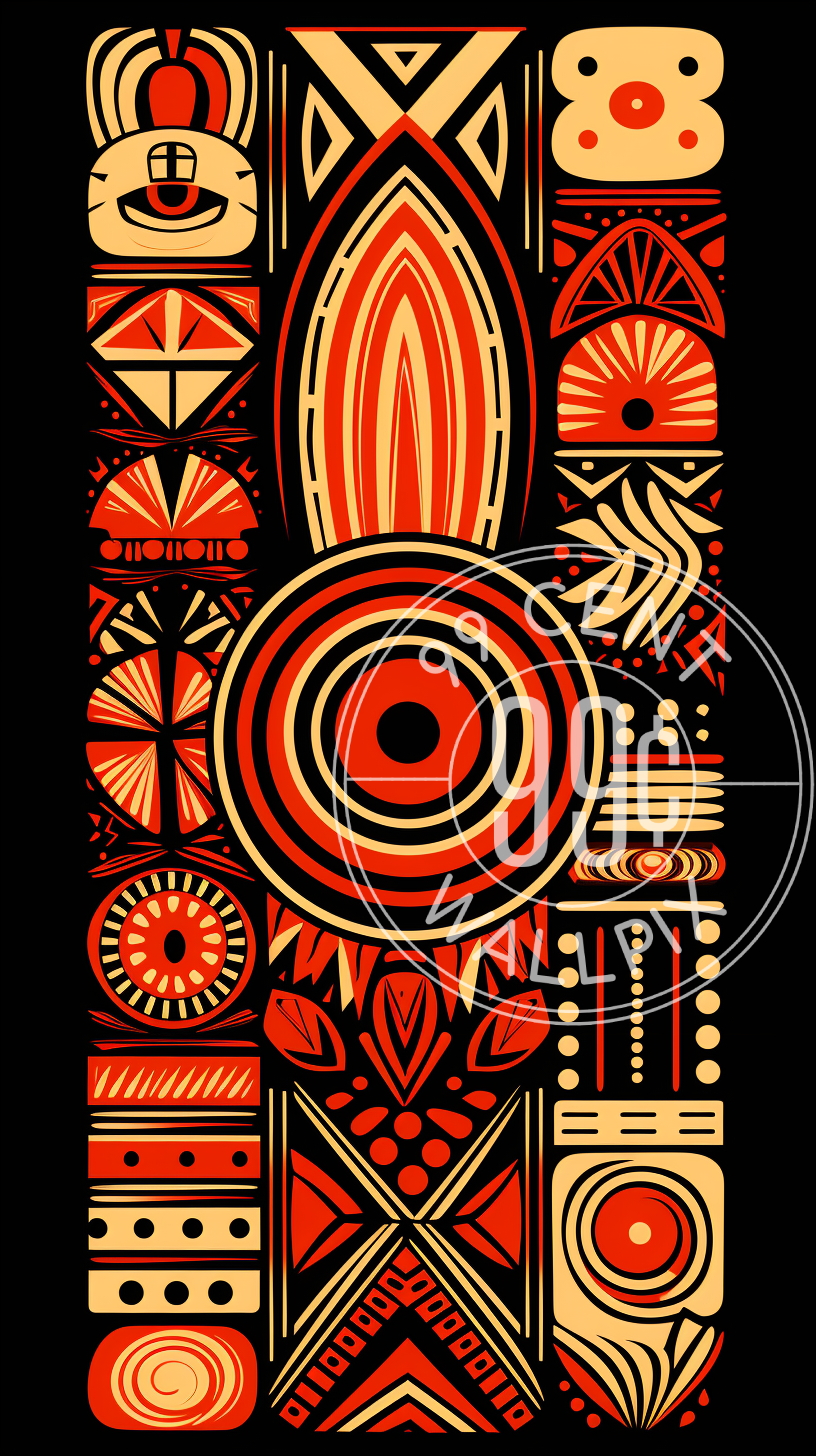 Phone Wallpaper of an African tribal pattern