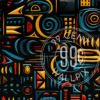 Phone Wallpaper of an African handwriting pattern