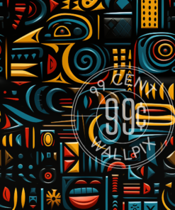 Phone Wallpaper of an African handwriting pattern
