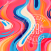 Phone Wallpaper of a colorful psychedelic pattern