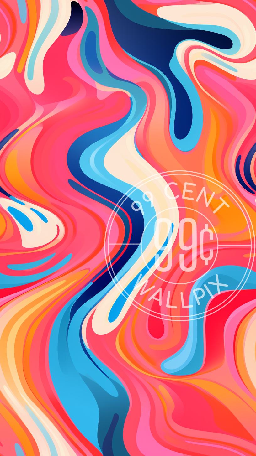 Phone Wallpaper of a colorful psychedelic pattern