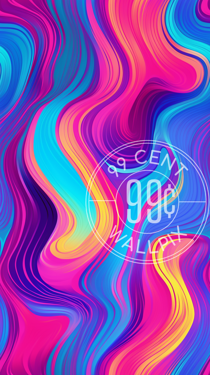 Phone Wallpaper of a psychedelic rainbow pattern