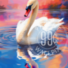 Vibrant Swan Phone Wallpaper